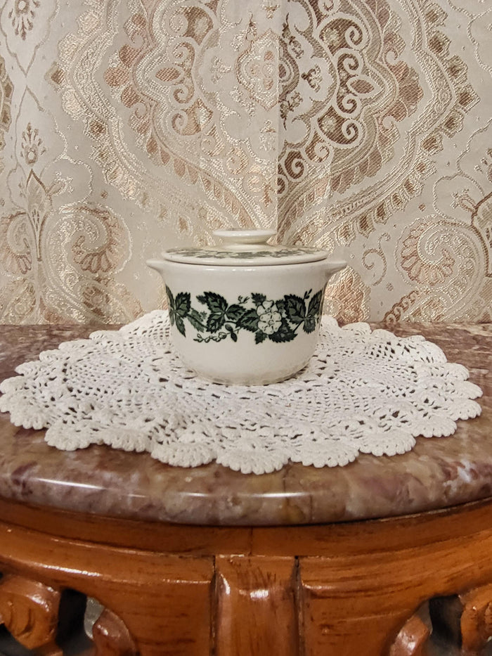 Royal China Underglaze "Old English Green" Sugar bowl with lid