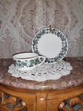 Royal China Underglaze "Old English Green" Teacup & Saucer Set