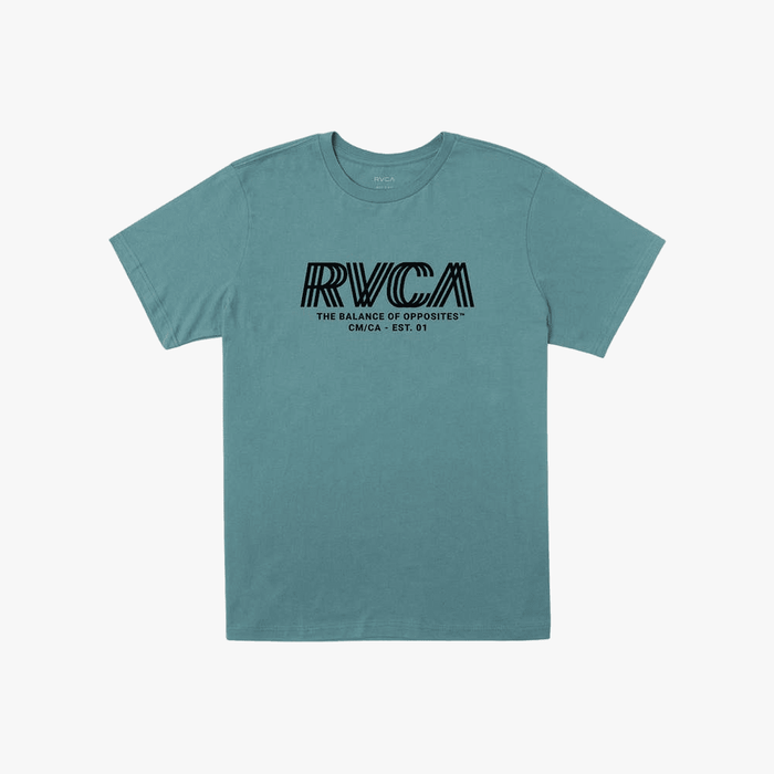 Rvca Mens Copy Short Sleeve Tee Pine Grey | Rvca