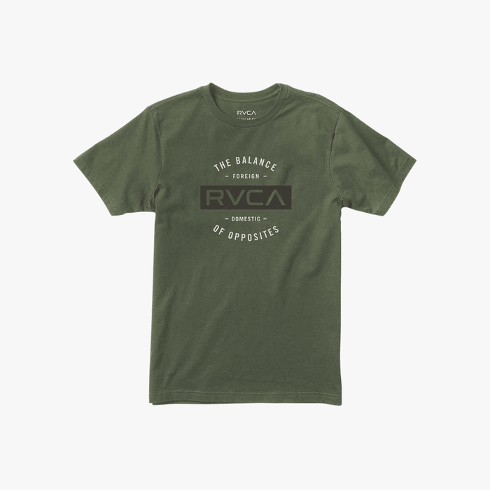 Rvca Mens Goal Short Sleeve Tee Olive | Rvca