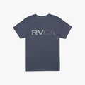 Rvca Mens Slpit Path Red Stitch Short Sleeve Tee Moody Blue | Rvca