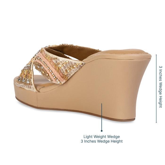 Sahara Cross Strap Wedge