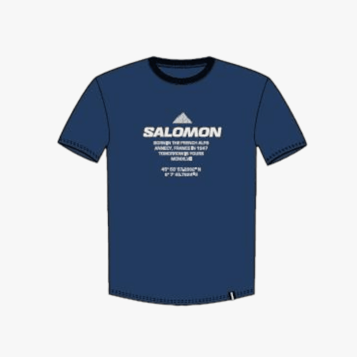 Salomon Mens Core Pack Short Sleeve Tee Navy Peony Salomon