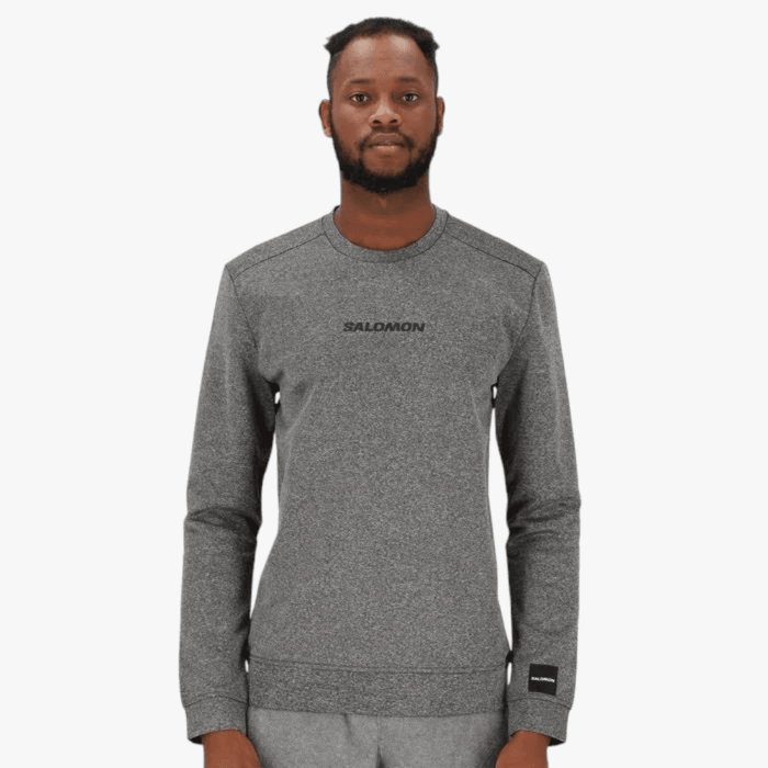 Salomon Mens Evolve Pullover Sweater Phantom Mel Salomon