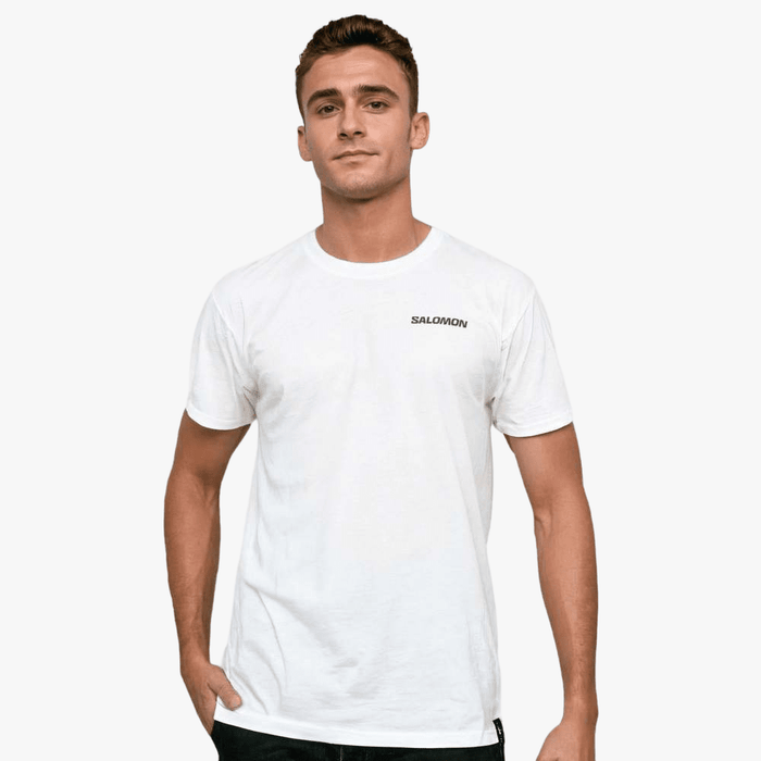 Salomon Mens Small Core Logo Short Sleeve Tee White | Salomon