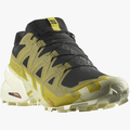 Salomon Mens Speedcross 6 Trail Shoe Black Cress Green Trans Yellow | Salomon