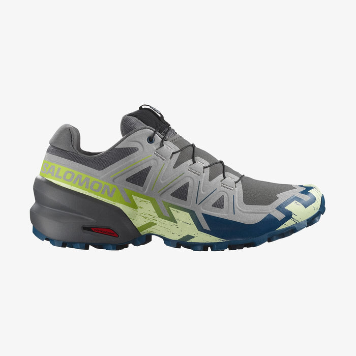 Salomon Mens Speedcross 6 Trail Castle Rock Lime Ocean Poseidon | Salomon