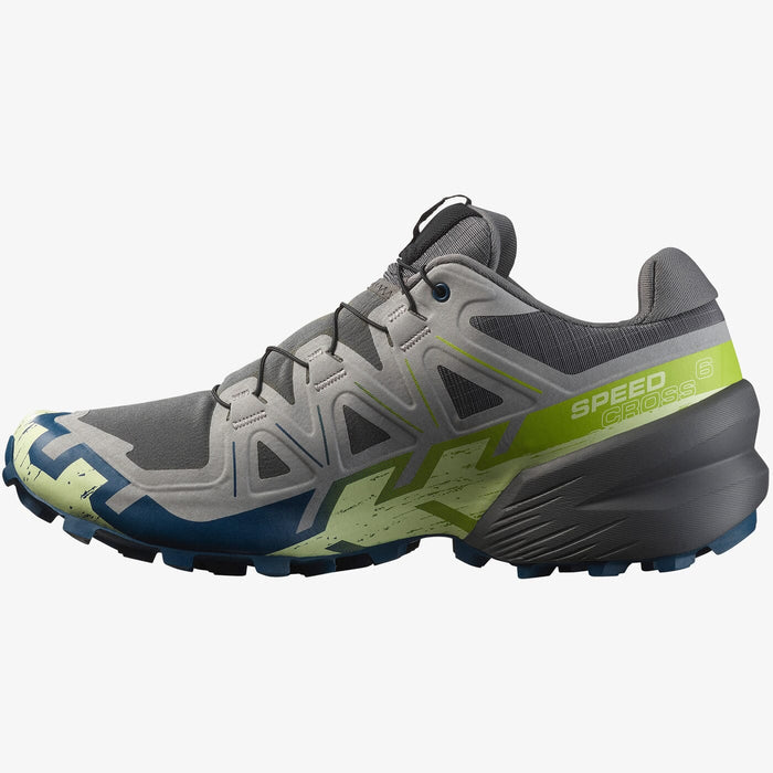Salomon Mens Speedcross 6 Trail Castle Rock Lime Ocean Poseidon | Salomon