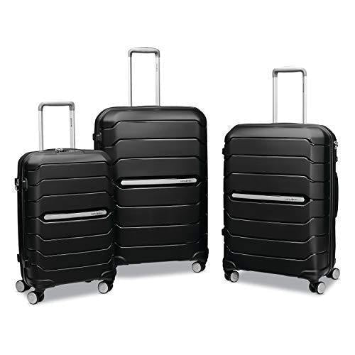 Samsonite Freeform Hardside Expandable with Double Spinner Wheels, Black, Carry-On 21-Inch