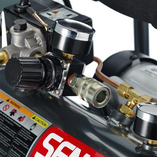 Senco PC1010 1-Horsepower Peak, 1/2 hp running 1-Gallon Compressor,Gray/Red