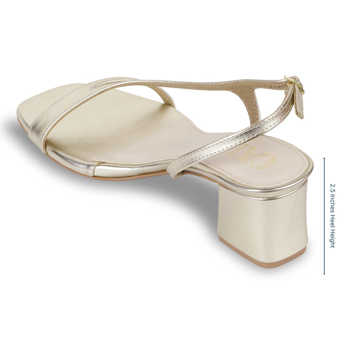 Serene Gold Heels