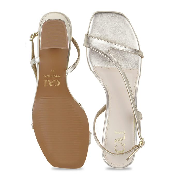 Serene Gold Heels