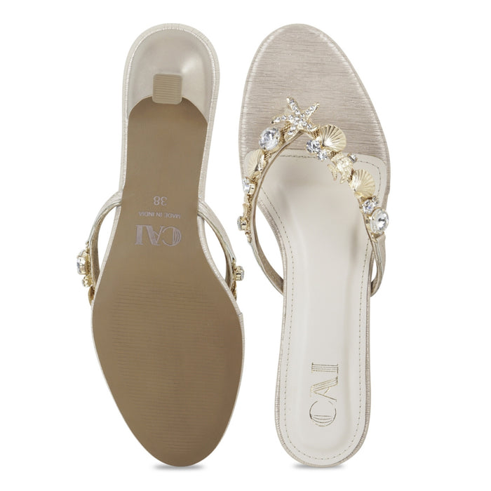 Shore Star Gold Heels