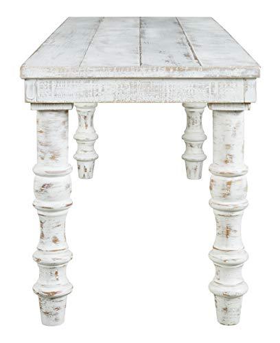 Signature Design by Ashley Dannerville Distressed Vintage Accent Bench, Antique White