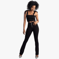 Sissy Boy High Waisted Bootleg Jean Exposed Zip Black | Sissy Boy