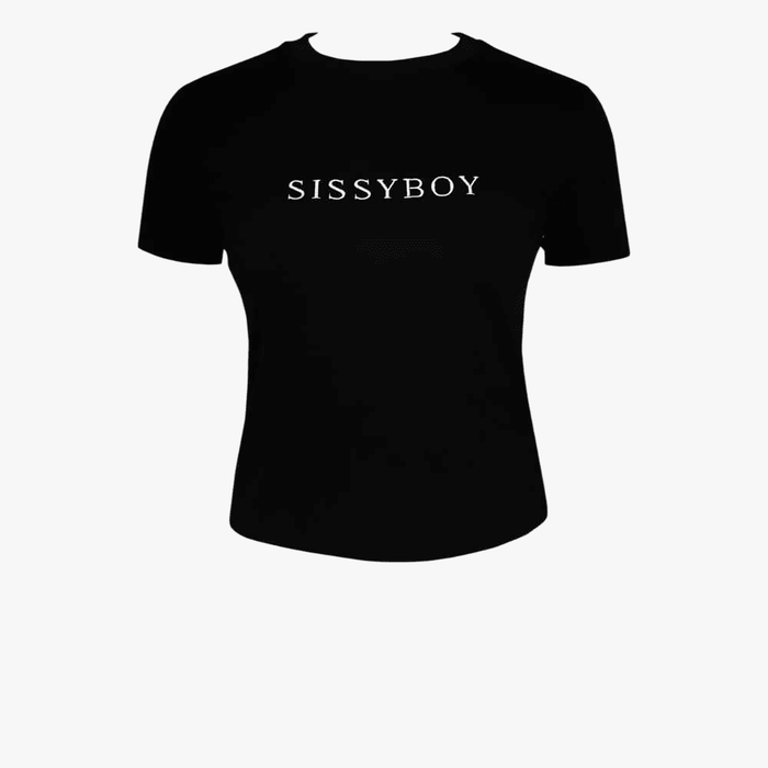 Sissy Boy Womens Basic Embroid Short Sleeve Top Black | Sissy Boy