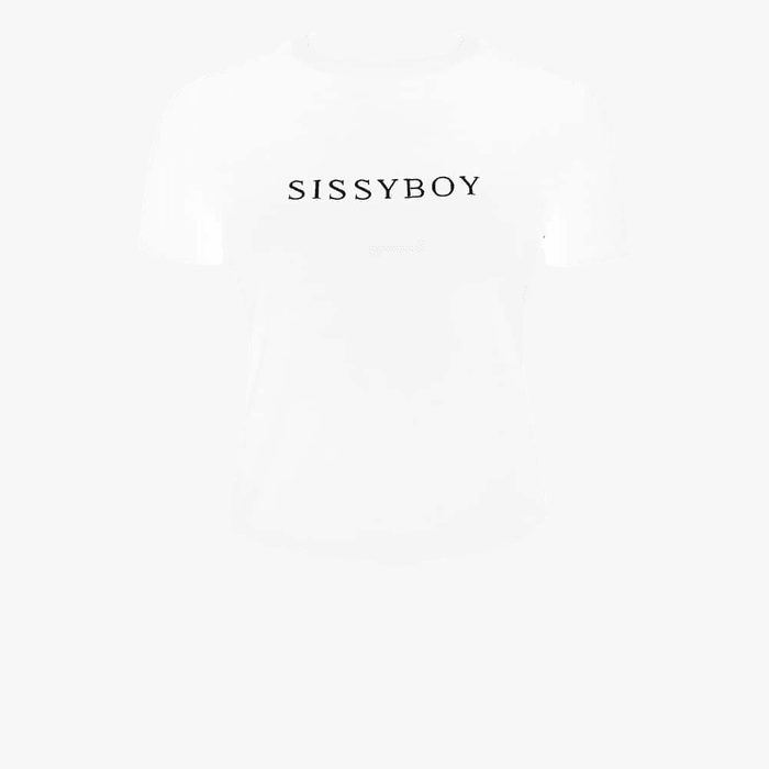 Sissy Boy Womens Basic Embroid Short Sleeve Top White | Sissy Boy