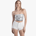 Sissy Boy Womens Metallic Silver Bandeu | Sissy Boy