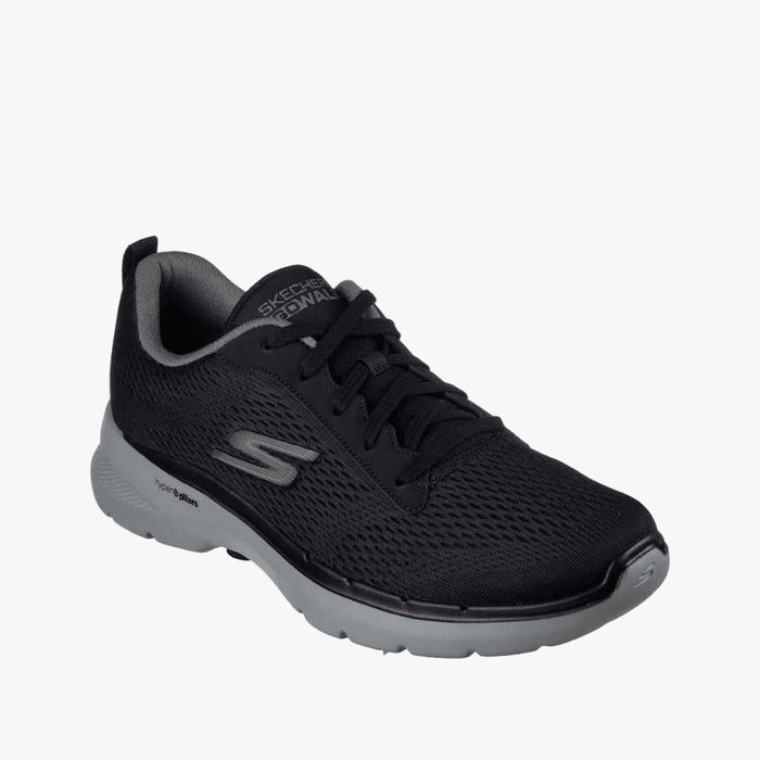 Skechers Mens Go Walk 6 Sneaker Black Grey | Skechers