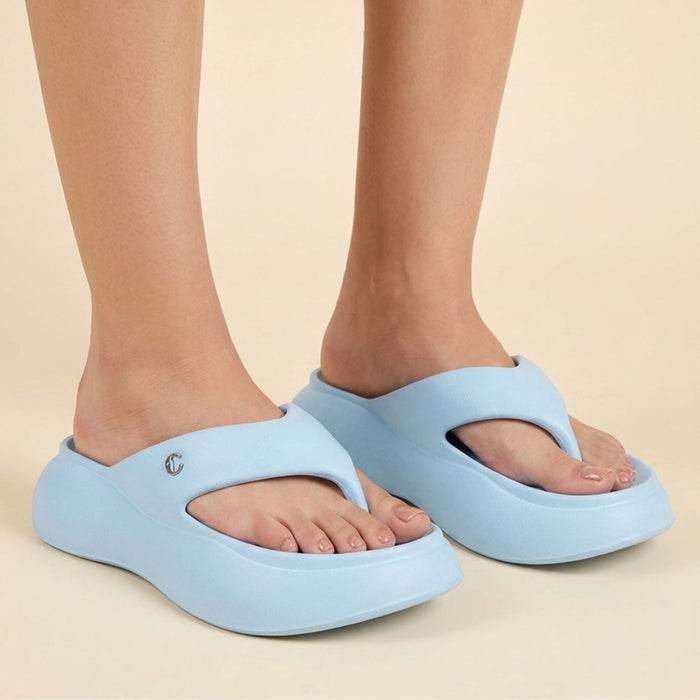 Slushie Blue Thong Slides