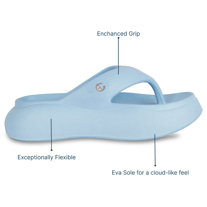 Slushie Blue Thong Slides