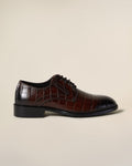 Solid Tone Croco Derby Shoes