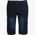 Soviet Mens Anakin Fashion Denim Cargo Shorts Blu Black Soviet