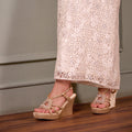 Sparkle Brooch Strapped Wedge