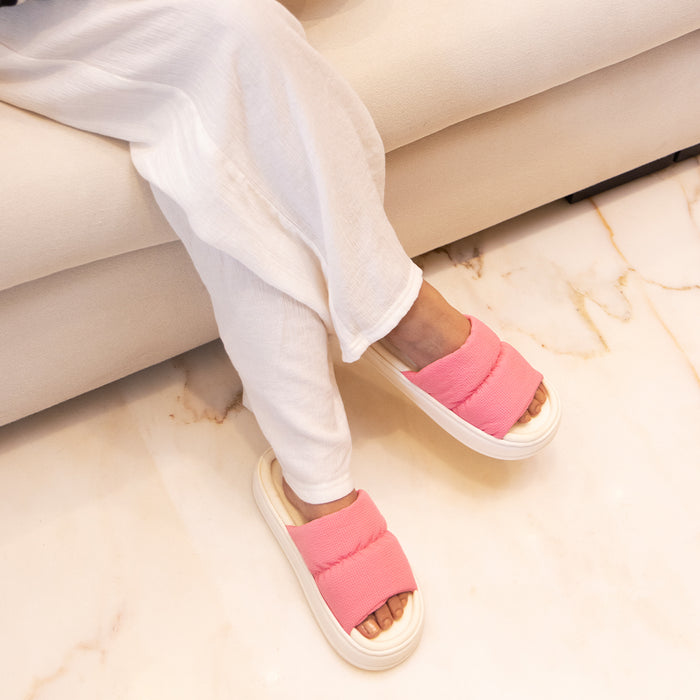 Spongy Pink Slip On