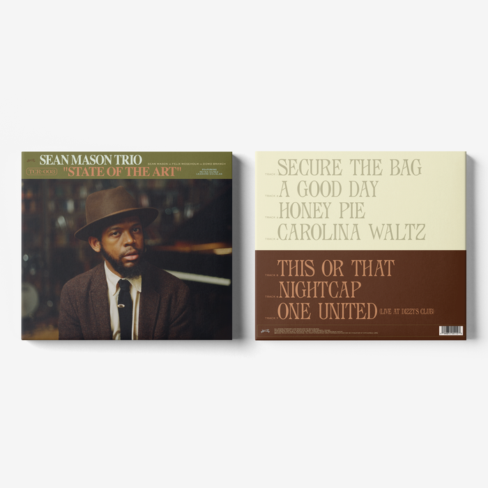 Official State of the Art album cover - front and back by Sean Mason Trio