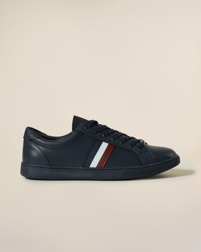 Striped Leather Sneakers