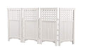 Suncast 4 Enclosure Freestanding Steel Resin Reversible Panel Outdoor Screen TRE, 4 panles (pack of 1), White