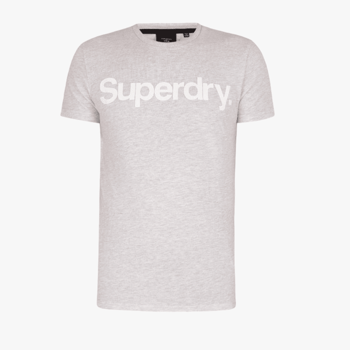 Superdry Mens Cl Ns Graphic Short Sleeve Tee Ice Marl Superdry
