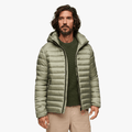 Superdry Mens Hooded Fuji Sport Padded Hooded Jacket Light Khaki Green Superdry
