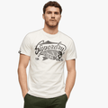 Superdry Mens Retro Rock Short Sleeve Tee Cream Superdry