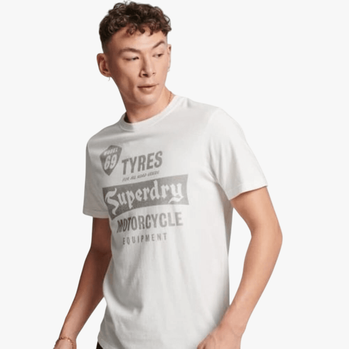 Superdry Mens Vintage Reworked Classic Tee Winter Cream | Superdry