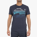 Superdry Mens Vl Fade Short Sleeve Tee Blue Marl Superdry