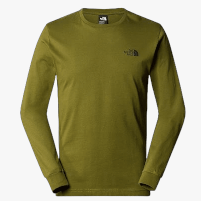 The North Face Mens Easy Long Sleeve Tee Tnf Forest Olive The North Face