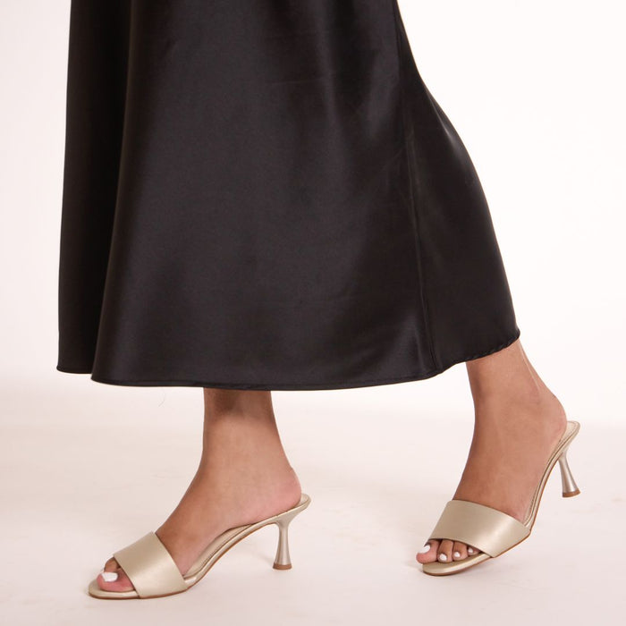 The Silken Light Gold Heels