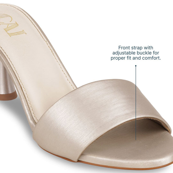 The Silken Light Gold Heels