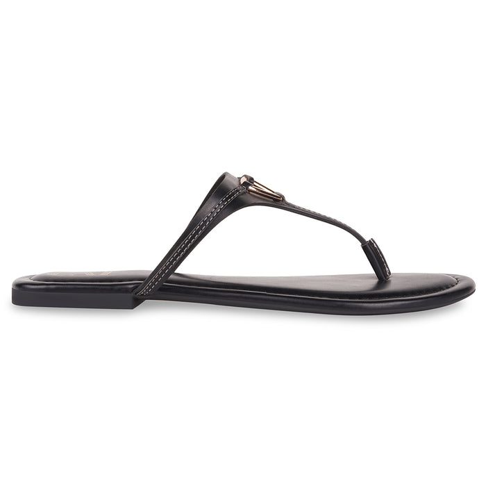 Tiny Tri Black Flats