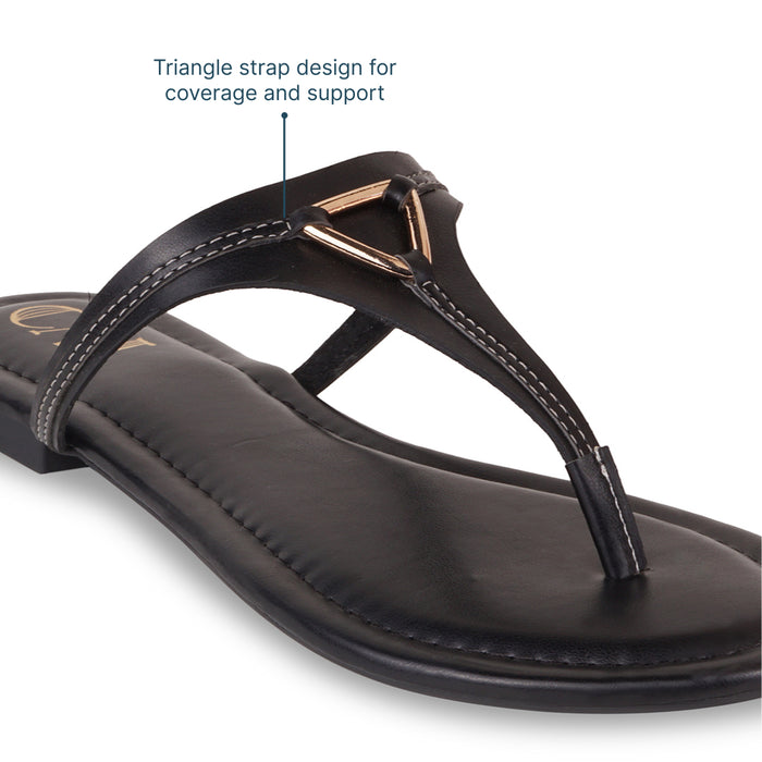 Tiny Tri Black Flats