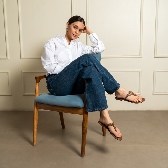 Tiny Tri Tan Flats