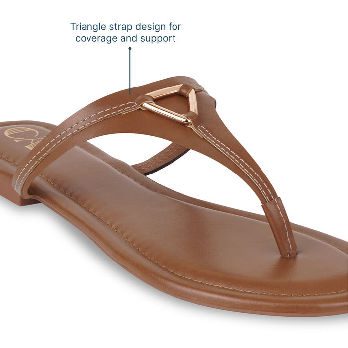 Tiny Tri Tan Flats