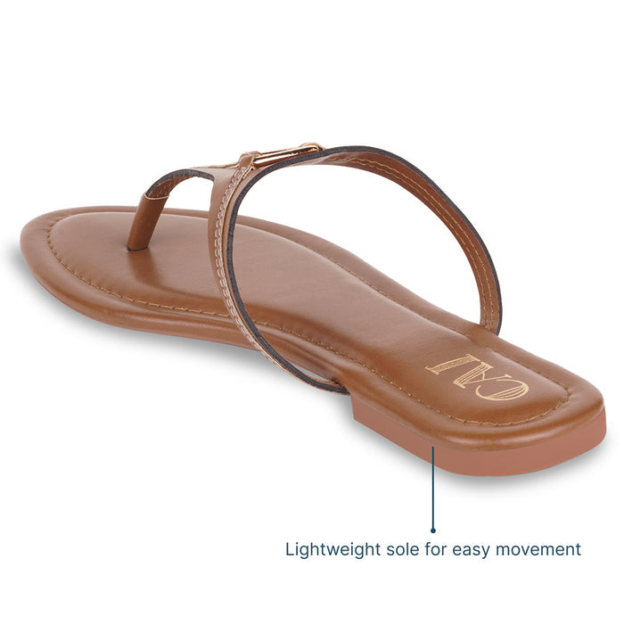 Tiny Tri Tan Flats