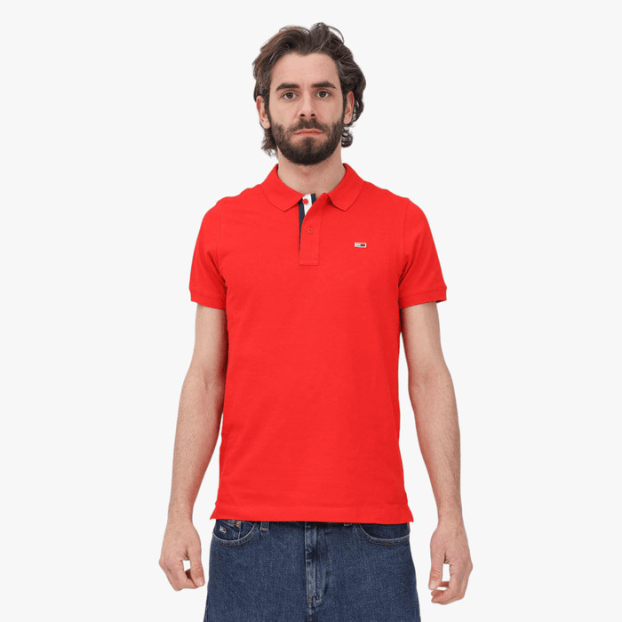 Tommy Hilfiger Mens 1985 Regular Short Sleeve Polo Golfer Red Tommy Hilfiger