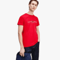 Tommy Hilfiger Mens Logo Short Sleeve Tee Red Tommy Hilfiger
