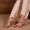 Twilight Glimmer Rosegold Wedge