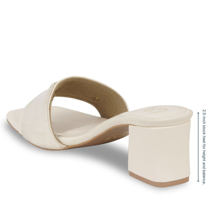 TwinTextured Cream Heels