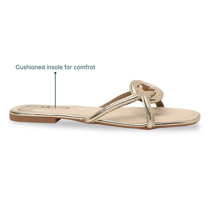 Twisted Strap Gold Flat